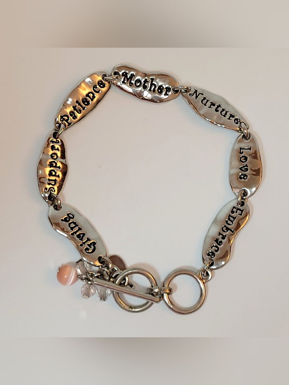 Cookie Lee Bracelet Silver-Tone MOTHER Inspirational Word Link Chain Bracelet 8"